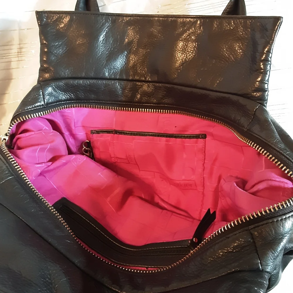 Botkier Trigger Black Leather Women's Satchel Bag - Picture 4 of 5